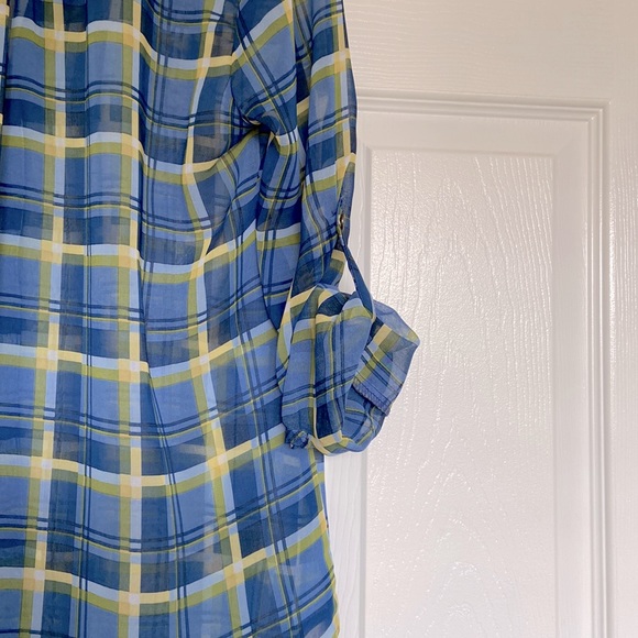 Kut from the Kloth plaid sheer shirt - Picture 3 of 7